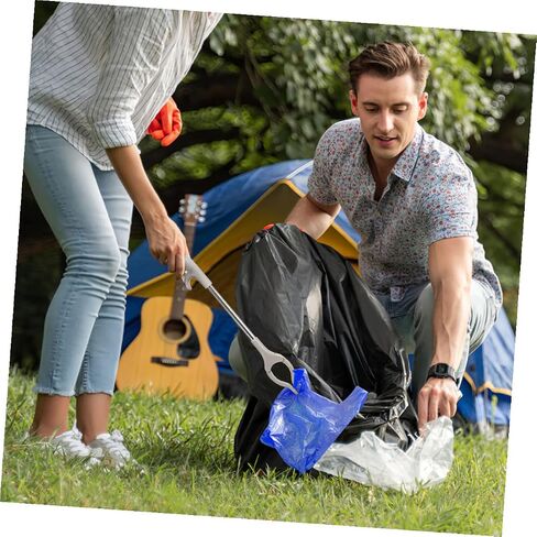 60cm Heavy-Duty Stainless Steel Garbage Grabber Clip Thickened Plastic Clamp, Outdoor Trash Picker Tool for Rubbish Collection and Sanitation Cleanup in Kuwait