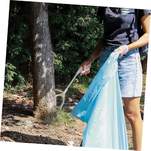 60cm Heavy-Duty Stainless Steel Garbage Grabber Clip Thickened Plastic Clamp, Outdoor Trash Picker Tool for Rubbish Collection and Sanitation Cleanup in Kuwait