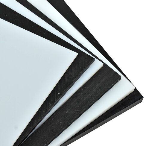 BuyPlastic Repro Black UHMW لوح بلاستيكي من البولي إيثيلين 1/2 بوصة × 6 بوصة × 12 بوصة، لوح بولي إيثيلين عالي الوزن الجزيئي، مقاس 5.75 بوصة × 11.75 بوصة in Kuwait
