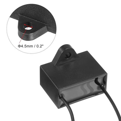 uxcell Ceiling Fan Capacitor CBB61 4uF 250V AC 2 Wires Metallized Polypropylene Film Capacitor 38x28x18mm for Electric Fan Pump Motor Generator in Kuwait