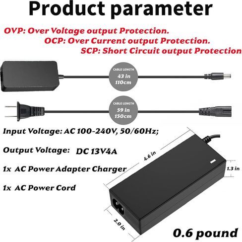 سلك محول 13v4a لرولاند psb-12u، ac-33/ac-40 ba-55/kc110، متوافق مع رولاند AC-33 AC-40 BA-55 KC110 Cube Street EX غيتار كهربائي مكبر صوت استبدال شاحن إمداد الطاقة in Kuwait