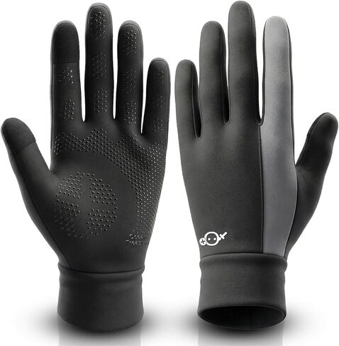 Windproof Thermal Gloves for Men & Women - Non-Slip Touchscreen Gloves for Cycling, Running, Driving, Hiking & Dog Walking - Cold Weather Winter Gear in Kuwait