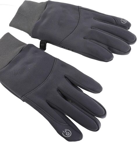 Electric Heated Gloves USB Rechargeable Heated Gloves Winter for Men & Women with Touchscreen Windproof & Warm Wool Lining for Skiing Hiking (Grey Constant Temperature) in Kuwait