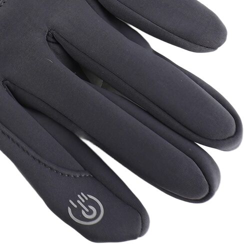 Electric Heated Gloves USB Rechargeable Heated Gloves Winter for Men & Women with Touchscreen Windproof & Warm Wool Lining for Skiing Hiking (Grey Constant Temperature) in Kuwait