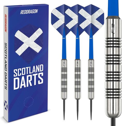 RED DRAGON Darts-Fly the Flag | Country Edition Steel Tip Darts Set | 24g Professional Dart | 100-Micron Hardcore Flights | England, USA, Scotland, Germany & Netherlands| 32mm Darts Metal Tip & Shafts in Kuwait