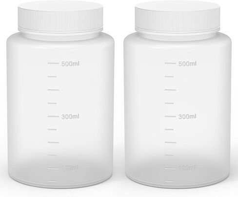 زجاجة كاشف بلاستيكية واسعة الفم من stonylab، غطاء لولبي HDPE، مستلزمات المختبرات، عبوتان، سعة 250 مل، متينة ومقاومة للمواد الكيميائية in Kuwait