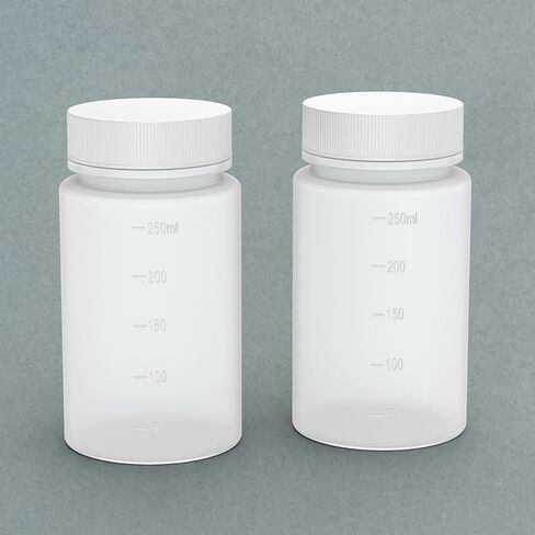 زجاجة كاشف بلاستيكية واسعة الفم من stonylab، غطاء لولبي HDPE، مستلزمات المختبرات، عبوتان، سعة 250 مل، متينة ومقاومة للمواد الكيميائية in Kuwait