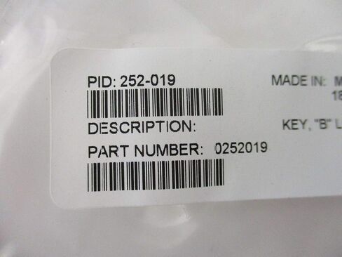 Simplex 252-019 Pull Station Key for B Lock in Kuwait