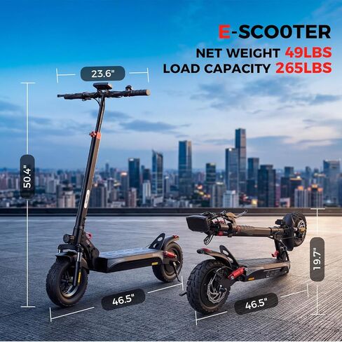 iScooter Electric Scooter, 10" Off Road Tires, 800W Motor E-Scooter 25/28 MPH, Long Range, Double Braking Systems, Fast Charging, Foldable Adult Scooter in Kuwait