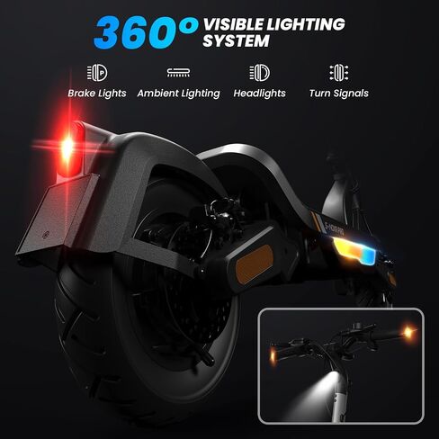isinwheel Electric Scooter for Adults, 38 Miles Long Range, 28 Mph Top Speed, 1000W Motor, 264lbs Load, Foldable Commuting E-Scooter with 10" Pneumatic Tires, Dual Suspension, Dual Disc Brakes Grey in Kuwait