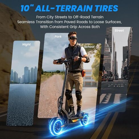 isinwheel Electric Scooter for Adults, 38 Miles Long Range, 28 Mph Top Speed, 1000W Motor, 264lbs Load, Foldable Commuting E-Scooter with 10" Pneumatic Tires, Dual Suspension, Dual Disc Brakes Grey in Kuwait