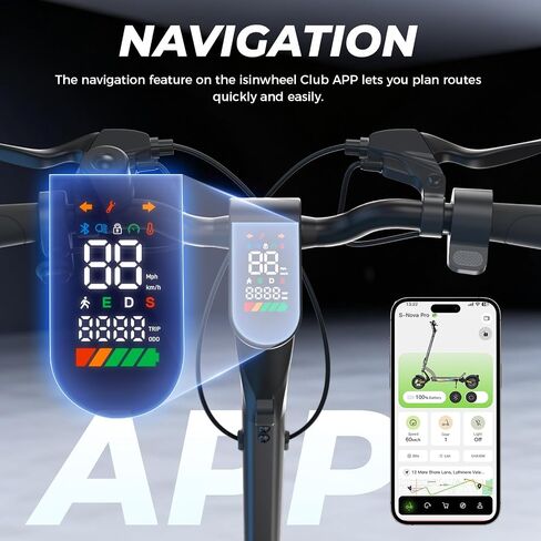 isinwheel Electric Scooter for Adults, 38 Miles Long Range, 28 Mph Top Speed, 1000W Motor, 264lbs Load, Foldable Commuting E-Scooter with 10" Pneumatic Tires, Dual Suspension, Dual Disc Brakes Grey in Kuwait