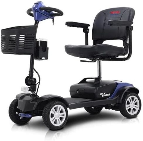 Max Sport Red Lightweight Folding Mobility Scooter with Head Light in Kuwait