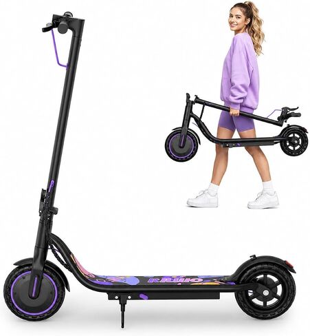Electric Scooter for Adults and Teens, 19 MPH, Up to 15 Miles Long Range, 350W Motor, Cruise Control, Dual Braking System, Foldable E Scooter for Commuting & Campus,UL 2272 Certified in Kuwait