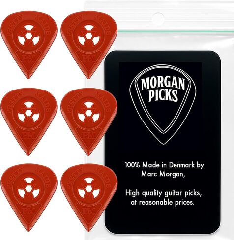 Pretty Maids Signature Guitar Pick in Red - Guitar Picks with Strong Grip & Band Logo - Guitar Pick Designed with Ken Hammer - Handmade in Denmark in Kuwait