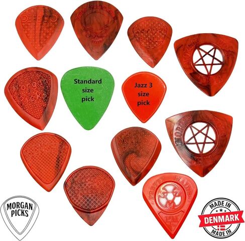 Pretty Maids Signature Guitar Pick in Red - Guitar Picks with Strong Grip & Band Logo - Guitar Pick Designed with Ken Hammer - Handmade in Denmark in Kuwait
