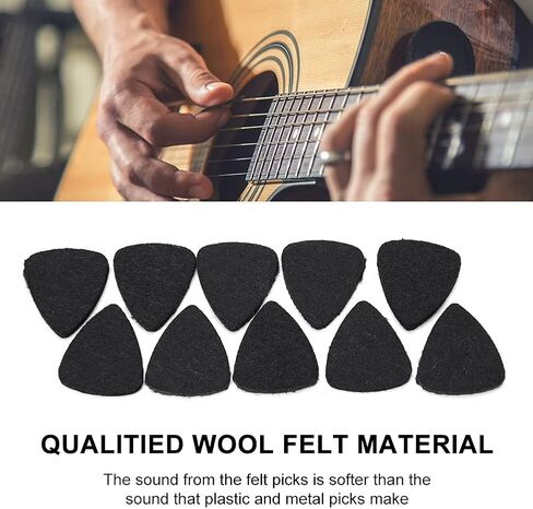 Generic Ukulele Picks, 10Pcs 3mm Wool Felt Plectrums for Guitar Ukulele Bass in Kuwait