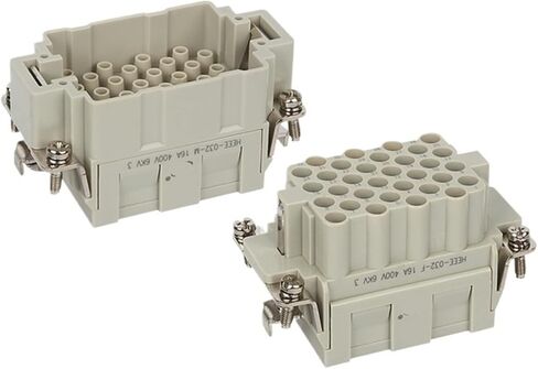 Heavy Duty Connector HDC-HEEE-032-MC Male Insert 32-Pin 16A 500V Rectangular Plug in Kuwait
