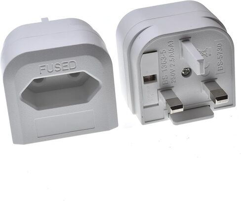 Plug adapter round 2-pin 4.0 mm to Type-G power conversion adapter(5733 black) in Kuwait