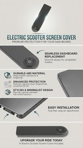 VGEBY Electric Scooter Dashboard Cover, Lightweight Display Screen Protector Replacement for Commuters Urban Riders and Outdoor Travel in Kuwait