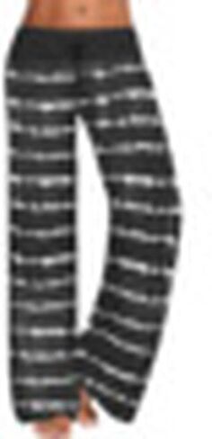Women's Wide Leg Yoga Pants Patchwork Stretchy High Waist Lounge Casual Drawstring Bottoms Leggings Athletic Pants Dark Grey in Kuwait