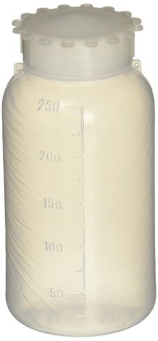 زجاجة مستديرة مرنة للغاية ذات فم واسع 600410 LDPE من Globe Scientific مع غطاء لولبي من البولي بروبيلين، متدرجة، سعة 250 مل (علبة بها 50) in Kuwait
