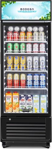 Bodegacooler Beverage Beverage Beverage and Cooler ، 10.0 Cu.ft Terchandiser Tergrigerator مع ضوء LED ناعم ، ثلاجة تجارية ، ثلاجة عرض مع 240 علبة و 120 زجاجة. in Kuwait
