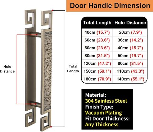 Industrial Barn Door Handle - Heavy Duty Double Sided Grab Bar for Sliding Doors - Commercial Push Pull Handle for Garden Sheds in Saudi Arabia