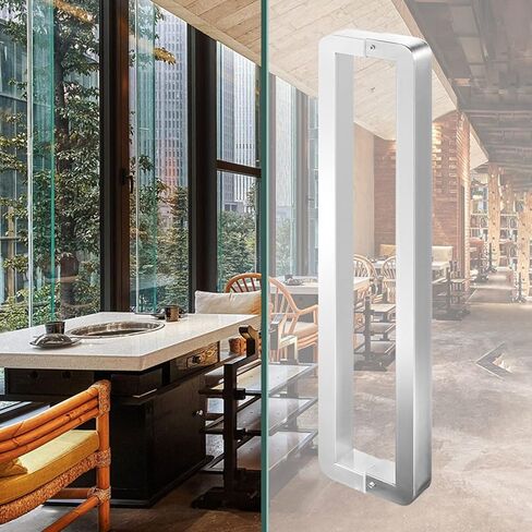 Commercial Glass Door Handle - Brushed Stainless Steel, Double-Sided Pull for Secure Grip and Elegant Entryways in Saudi Arabia