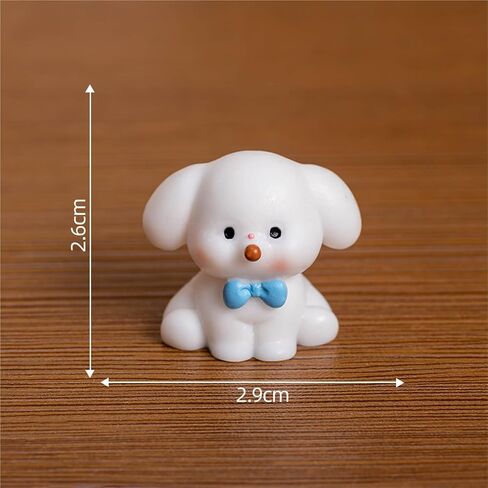 Hinge Heads Decorative Topper Set 4PCS, Home Decoration,Magnetic Hinge Head Toppers Door Hinge, Cute Mini Creative Blue Tie Puppy Resin Ornament in Kuwait