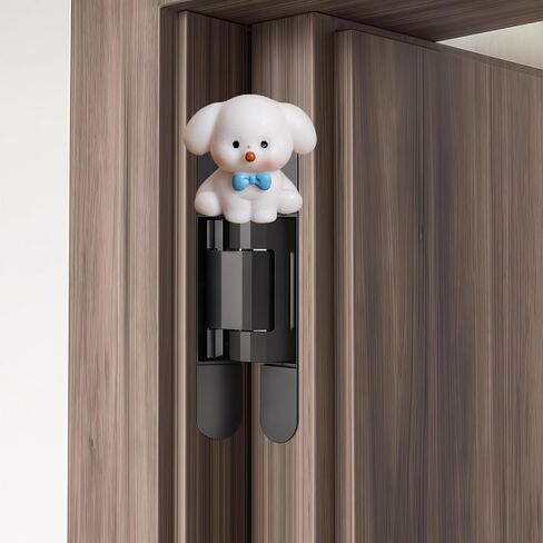 Hinge Heads Decorative Topper Set 4PCS, Home Decoration,Magnetic Hinge Head Toppers Door Hinge, Cute Mini Creative Blue Tie Puppy Resin Ornament in Kuwait