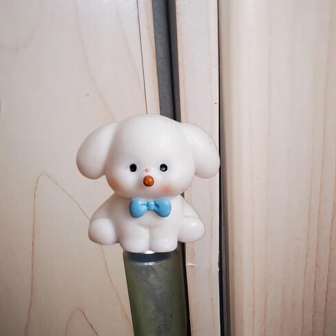 Hinge Heads Decorative Topper Set 4PCS, Home Decoration,Magnetic Hinge Head Toppers Door Hinge, Cute Mini Creative Blue Tie Puppy Resin Ornament in Kuwait