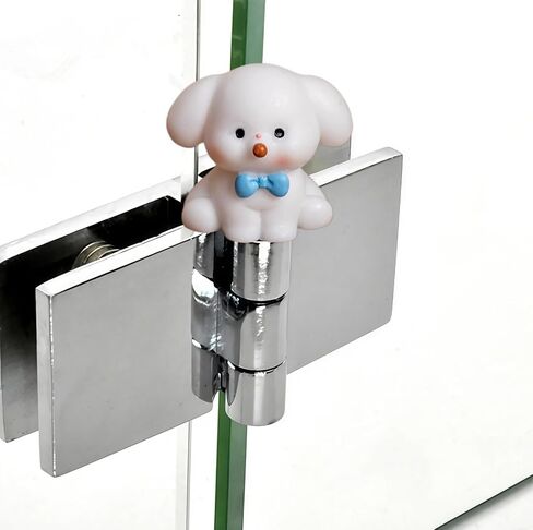 Hinge Heads Decorative Topper Set 4PCS, Home Decoration,Magnetic Hinge Head Toppers Door Hinge, Cute Mini Creative Blue Tie Puppy Resin Ornament in Kuwait