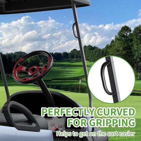 10L0L Golf Cart Grab Handles for Yamaha EZGO Club Car, 2 Pack, Aluminum Alloy Bar Grip Handles with Matte Anti-Slip Surface for Golf Cart Entry Support in Kuwait