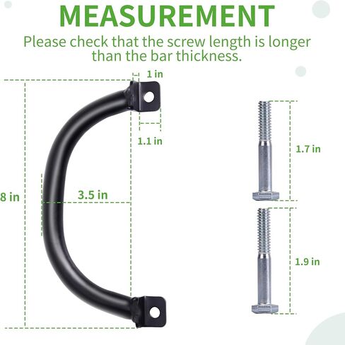 10L0L Golf Cart Grab Handles for Yamaha EZGO Club Car, 2 Pack, Aluminum Alloy Bar Grip Handles with Matte Anti-Slip Surface for Golf Cart Entry Support in Kuwait