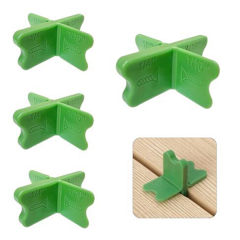 ABS Deck Spacers, 1/16", 1/8", 3/16", 1/4"– 4 Thicknesses Deck Board Spacers, Deck Spacers Tool for Pressure Treated Composite Decking Green (Green-8pcs) in Kuwait