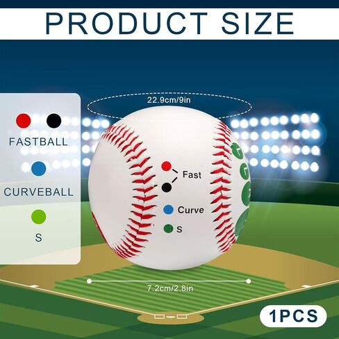 XIHIRCD Baseball Grip Trainers, Baseball Training Ball with Finger Placement Training Equipment for Beginners Teenagers to Learn Multiple Grips in Kuwait
