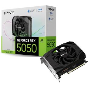 بطاقة رسومات PNY NVIDIA GeForce RTX™ 5050 بمروحة واحدة (8 جيجابايت GDDR6، 128 بت، SFF-Ready، PCIe® 5.0، HDMI®/DP 2.1، فتحتان، NVIDIA Blackwell Architecture، DLSS 4) in Kuwait