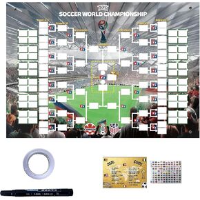 ملصق جدول كأس العالم 2026 من Meiboom، مزدوج الجوانب، يتميز بـ 48 فريقًا نهائيًا، ديكور معلق على الحائط، هدية لمشجعي كرة القدم، 30 × 21 بوصة in Kuwait