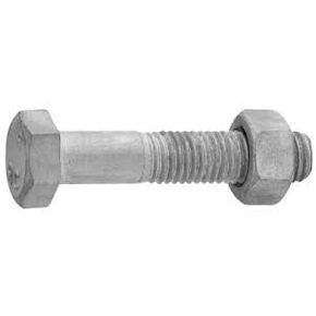 5/8"-11 x 7 Hot Dipped Galvanized Hex Bolt w/Nuts, Grade A, Partial Thread, Quantity 25 - by Fastener Depot in Kuwait