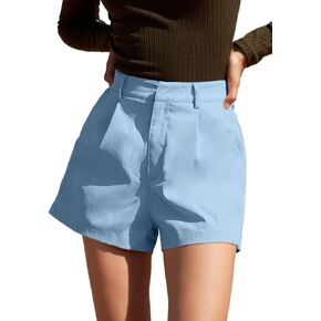 High Waist Shorts Fall Womens Short Pants Blue in Kuwait