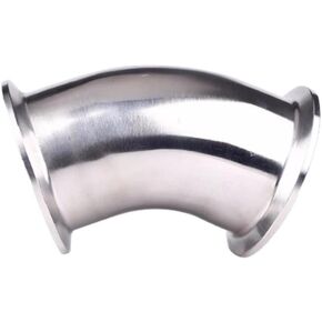 مشبك ثلاثي Φ57Φ63mm OD 77.5mm 45° الكوع الصحي 304 الفولاذ المقاوم للصدأ 45° كوع سريع التوصيل (57 مم) in Kuwait