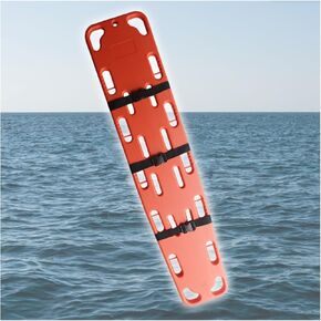 Emergency Spine Board Stretcher - 6ft Lightweight Lifeguard Backboard with Straps for Patient Transport & Immobilization - Essential First Aid Rescue Equipment, Orange Color in Kuwait