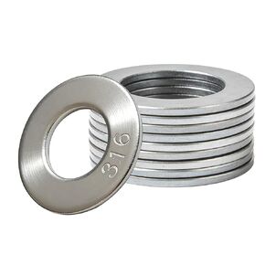 3/4" 316 Stainless Steel Flat Washers – Marine-Grade, High-Corrosion Resistance – for Heavy-Duty Outdoor, Marine & Industrial Screw Bolt Car Use 10-Pack in Kuwait