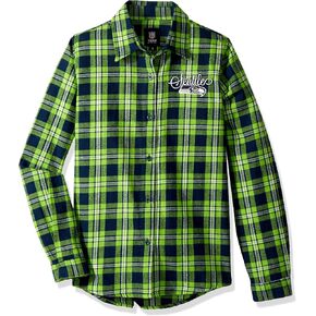 Foco NFL Womens (2016 Edition) Wordmark Basic Flannel Shirt - in Kuwait