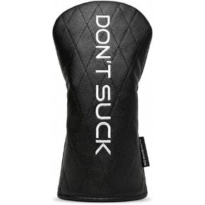 غطاء رأس السائق "Don't Suck" غطاء رأس سائق الجولف من الجلد المبطن الفاخر، غطاء رأس مضحك لنادي الجولف، ملحق حقيبة جولف فاخرة، هدية فريدة من نوعها للرجال in Kuwait