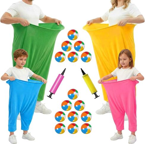Granny Pants Yard Game Sets, 4 pcs Family Party Outdoor Granny Pants Games with 2 Pumps,Backyard Party Game with 15pcs Bouncy Balls, Outdoor Group Easter Games for Adults and Kids in Kuwait