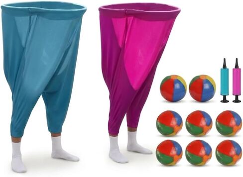 Granny Pants Yard Game, 2026 New Granny Pants Outdoor Game, 2pcs Giant Pants with 8 Bouncy Balls and Pump Set, Funny Giant Party Game for Adults, Lawn Field Game Set Gifts, Family Backyard Games in Kuwait