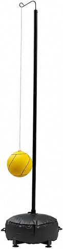 Portable Tetherball Set, Rope and Pump for Adults, Pets, Backyard, Lawn, Beach and Indoor Play | Heavy Duty Tetherball Equipment with Fillable Base Bag, Adjustable Steel Pole, Soft Ball in Kuwait