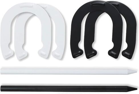 Horseshoes Outside Game for Children, Steel Horse Shoes Game Kit Outdoor Games for Kids Teens Family Portable for Backyard Yard Lawn Camping Beach Party in Kuwait
